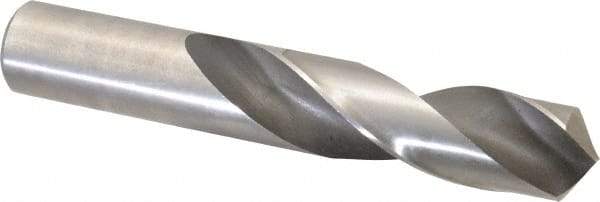 Interstate - 1" 118° Spiral Flute High Speed Steel Screw Machine Drill Bit - Oxide Finish, Right Hand Cut, 4" Flute Length, 6" OAL, Standard Point, Straight Shank - Americas Industrial Supply