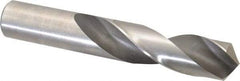 Interstate - 1" 118° Spiral Flute High Speed Steel Screw Machine Drill Bit - Oxide Finish, Right Hand Cut, 4" Flute Length, 6" OAL, Standard Point, Straight Shank - Americas Industrial Supply