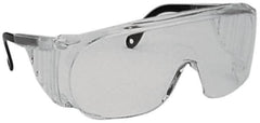 Uvex - Clear Lenses, Frameless Safety Glasses - Anti-Fog, Scratch Resistant, Plastic Frame, Adjustable Temples, Size Universal, Wrap Around - Americas Industrial Supply