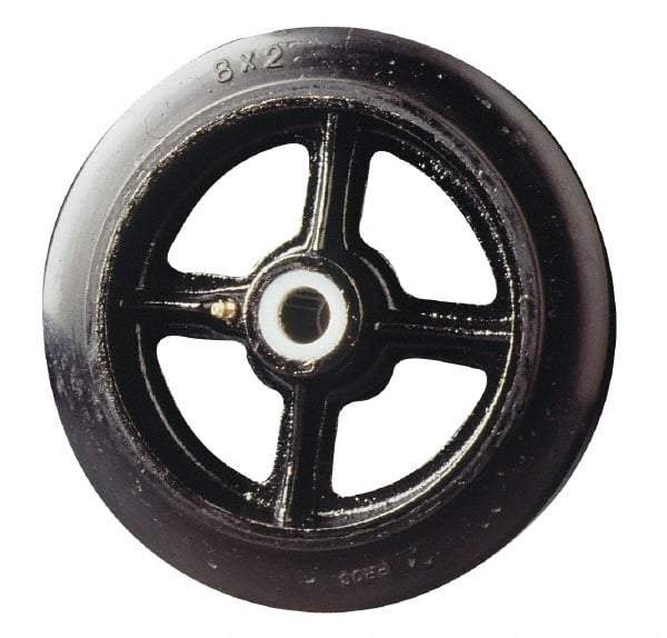 Fairbanks - 5 Inch Diameter x 2 Inch Wide, Rubber Caster Wheel - 700 Lb. Capacity, 2-3/16 Inch Hub Length, 5/8 Inch Axle Diameter, Roller Bearing - Americas Industrial Supply