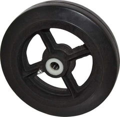 Fairbanks - 8 Inch Diameter x 2 Inch Wide, Rubber Caster Wheel - 1,000 Lb. Capacity, 2-3/16 Inch Hub Length, 5/8 Inch Axle Diameter, Roller Bearing - Americas Industrial Supply