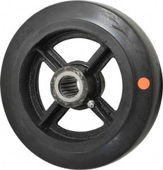 Fairbanks - 8 Inch Diameter x 2 Inch Wide, Rubber Caster Wheel - 1,000 Lb. Capacity, 2-1/4 Inch Hub Length, 1 Inch Axle Diameter, Roller Bearing - Americas Industrial Supply
