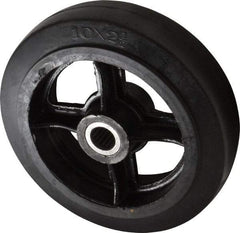 Fairbanks - 10 Inch Diameter x 2-1/2 Inch Wide, Rubber Caster Wheel - 1,500 Lb. Capacity, 2-3/4 Inch Hub Length, 1-1/8 Inch Axle Diameter, Roller Bearing - Americas Industrial Supply