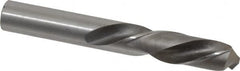 Interstate - 9/16" 118° Spiral Flute High Speed Steel Screw Machine Drill Bit - Bright Finish, Left Hand Cut, 2-1/2" Flute Length, 4" OAL, Standard Point, Straight Shank - Americas Industrial Supply