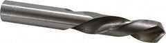 Interstate - 11/16" 118° Spiral Flute High Speed Steel Screw Machine Drill Bit - Bright Finish, Left Hand Cut, 2-7/8" Flute Length, 4-5/8" OAL, Standard Point, Straight Shank - Americas Industrial Supply