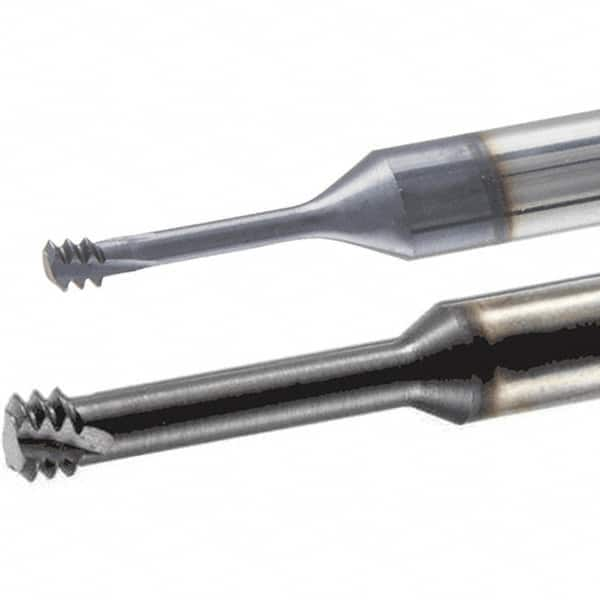 Iscar - M5x0.80 ISO, 0.15" Cutting Diam, 3 Flute, Solid Carbide Helical Flute Thread Mill - Internal Thread, 2-1/2" OAL, 1/4" Shank Diam - Americas Industrial Supply