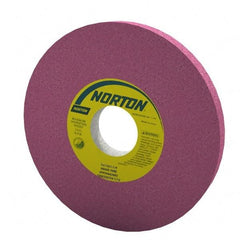 Norton - 7" Diam x 1-1/4" Hole x 1/2" Thick, J Hardness, 60 Grit Surface Grinding Wheel - Aluminum Oxide, Type 1, Medium Grade, 3,600 Max RPM, Vitrified Bond, No Recess - Americas Industrial Supply