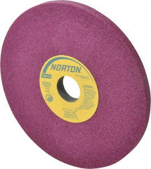 Norton - 8" Diam x 1-1/4" Hole x 1/2" Thick, J Hardness, 46 Grit Surface Grinding Wheel - Aluminum Oxide, Type 1, Coarse Grade, 3,600 Max RPM, Vitrified Bond, No Recess - Americas Industrial Supply