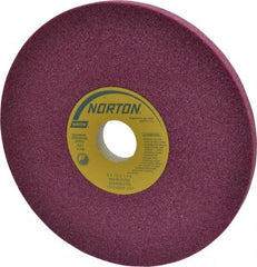 Norton - 8" Diam x 1-1/4" Hole x 1/2" Thick, K Hardness, 46 Grit Surface Grinding Wheel - Aluminum Oxide, Type 1, Coarse Grade, 3,600 Max RPM, Vitrified Bond, No Recess - Americas Industrial Supply
