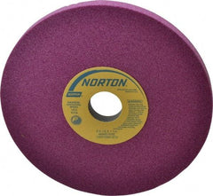 Norton - 8" Diam x 1-1/4" Hole x 1/2" Thick, I Hardness, 60 Grit Surface Grinding Wheel - Aluminum Oxide, Type 1, Medium Grade, 3,600 Max RPM, Vitrified Bond, No Recess - Americas Industrial Supply