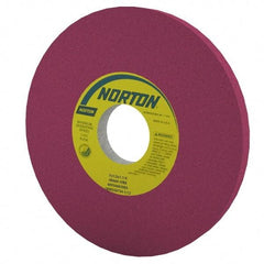 Norton - 8" Diam x 1-1/4" Hole x 1/2" Thick, J Hardness, 60 Grit Surface Grinding Wheel - Aluminum Oxide, Type 1, Medium Grade, 3,600 Max RPM, Vitrified Bond, No Recess - Americas Industrial Supply