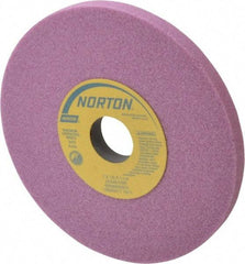 Norton - 7" Diam x 1-1/4" Hole x 1/2" Thick, I Hardness, 46 Grit Surface Grinding Wheel - Aluminum Oxide, Type 1, Coarse Grade, 3,600 Max RPM, Vitrified Bond, No Recess - Americas Industrial Supply