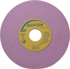Norton - 7" Diam x 1-1/4" Hole x 1/2" Thick, J Hardness, 60 Grit Surface Grinding Wheel - Aluminum Oxide, Type 1, Medium Grade, 3,600 Max RPM, Vitrified Bond, No Recess - Americas Industrial Supply