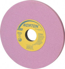 Norton - 7" Diam x 1-1/4" Hole x 1/2" Thick, K Hardness, 60 Grit Surface Grinding Wheel - Aluminum Oxide, Type 1, Medium Grade, 3,600 Max RPM, Vitrified Bond, No Recess - Americas Industrial Supply