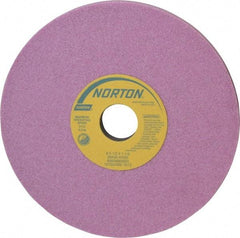 Norton - 8" Diam x 1-1/4" Hole x 1/2" Thick, H Hardness, 46 Grit Surface Grinding Wheel - Aluminum Oxide, Type 1, Coarse Grade, 3,105 Max RPM, Vitrified Bond, No Recess - Americas Industrial Supply