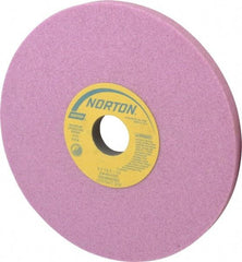 Norton - 8" Diam x 1-1/4" Hole x 1/2" Thick, I Hardness, 46 Grit Surface Grinding Wheel - Aluminum Oxide, Type 1, Coarse Grade, 3,105 Max RPM, Vitrified Bond, No Recess - Americas Industrial Supply