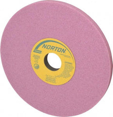 Norton - 8" Diam x 1-1/4" Hole x 1/2" Thick, K Hardness, 46 Grit Surface Grinding Wheel - Aluminum Oxide, Type 1, Coarse Grade, 3,105 Max RPM, Vitrified Bond, No Recess - Americas Industrial Supply