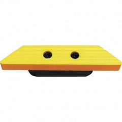 Dynabrade - 4 x 3/4" Raised Panel Hook Face Backing Pad - Dynafine Compatible, Hook & Loop Attachment, Nonvacuum Pad, 3/8" Thick, Soft Density, Short Nap - Americas Industrial Supply