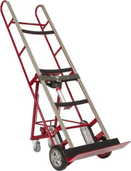 Wesco Industrial Products - 1,200 Lb Capacity 66" OAH Vending Truck - Dual Grip Handle, Steel, Mold-On Rubber Wheels - Americas Industrial Supply