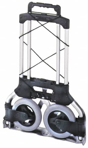 Wesco Industrial Products - 175 Lb Capacity 42" OAH Folding Hand Truck - Aluminum, Rubber Wheels - Americas Industrial Supply