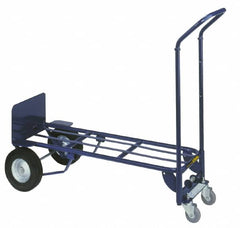 Wesco Industrial Products - 600 Lb Capacity 53" OAH Hand Truck - Swept Back Handle, Steel, Semi-Pneumatic Wheels - Americas Industrial Supply