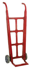 Wesco Industrial Products - 900 Lb Capacity 50-1/2" OAH Hand Truck - Dual Grip Handle, Steel, Mold-On Rubber Wheels - Americas Industrial Supply
