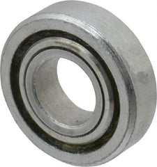 Value Collection - 3/8" Bore Diam, 7/8" OD, Open Unground Full Complement Radial Ball Bearing - 1/4" Wide, 1 Row, Round Bore, 356 Lb Dynamic Capacity - Americas Industrial Supply