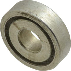 Value Collection - 5/16" Bore Diam, 7/8" OD, Open Unground Full Complement Radial Ball Bearing - 1/4" Wide, 1 Row, Round Bore, 356 Lb Dynamic Capacity - Americas Industrial Supply