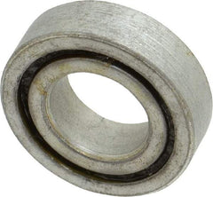 Value Collection - 7/16" Bore Diam, 7/8" OD, Open Unground Full Complement Radial Ball Bearing - 1/4" Wide, 1 Row, Round Bore, 258 Lb Dynamic Capacity - Americas Industrial Supply