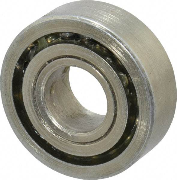 Value Collection - 3/8" Bore Diam, 15/16" OD, Open Unground Full Complement Radial Ball Bearing - 5/16" Wide, 1 Row, Round Bore, 371 Lb Dynamic Capacity - Americas Industrial Supply