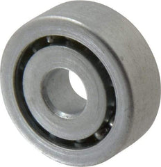 Value Collection - 5/16" Bore Diam, 1-1/16" OD, Open Unground Full Complement Radial Ball Bearing - 3/8" Wide, 1 Row, Round Bore, 484 Lb Dynamic Capacity - Americas Industrial Supply
