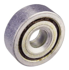 Value Collection - 7/16" Bore Diam, 1-1/16" OD, Open Unground Full Complement Radial Ball Bearing - 3/8" Wide, 1 Row, Round Bore, 509 Lb Dynamic Capacity - Americas Industrial Supply