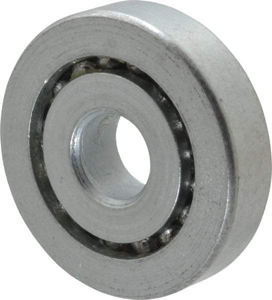 Value Collection - 3/8" Bore Diam, 1-9/32" OD, Open Unground Full Complement Radial Ball Bearing - 5/16" Wide, 1 Row, Round Bore, 533 Lb Dynamic Capacity - Americas Industrial Supply