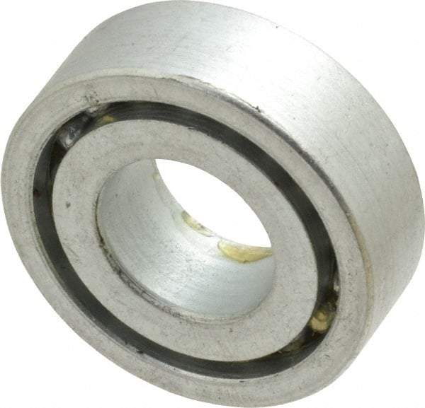 Value Collection - 5/8" Bore Diam, 1-3/8" OD, Open Unground Full Complement Radial Ball Bearing - 7/16" Wide, 1 Row, Round Bore, 769 Lb Dynamic Capacity - Americas Industrial Supply