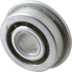 Value Collection - 1/4" Bore Diam, 3/4" OD, Open Unground Full Complement Radial Ball Bearing - With Flange, 1 Row, Round Bore, 287 Lb Dynamic Capacity - Americas Industrial Supply