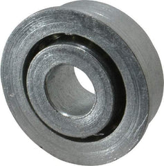 Value Collection - 3/8" Bore Diam, 1-1/16" OD, Open Unground Full Complement Radial Ball Bearing - With Flange, 1 Row, Round Bore, 509 Lb Dynamic Capacity - Americas Industrial Supply