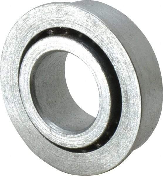 Value Collection - 5/8" Bore Diam, 1-1/4" OD, Open Unground Full Complement Radial Ball Bearing - With Flange, 1 Row, Round Bore, 594 Lb Dynamic Capacity - Americas Industrial Supply