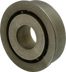 Value Collection - 1/2" Bore Diam, 1-3/8" OD, Open Unground Full Complement Radial Ball Bearing - With Flange, 1 Row, Round Bore, 769 Lb Dynamic Capacity - Americas Industrial Supply