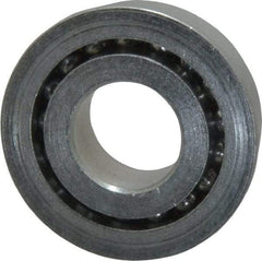 Value Collection - 5/8" Bore Diam, 1-3/8" OD, Open Unground Full Complement Radial Ball Bearing - With Flange, 1 Row, Round Bore, 769 Lb Dynamic Capacity - Americas Industrial Supply