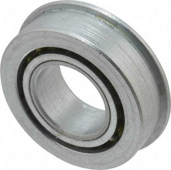 Value Collection - 3/4" Bore Diam, 1-9/16" OD, Open Unground Full Complement Radial Ball Bearing - With Flange, 1 Row, Round Bore, 798 Lb Dynamic Capacity - Americas Industrial Supply
