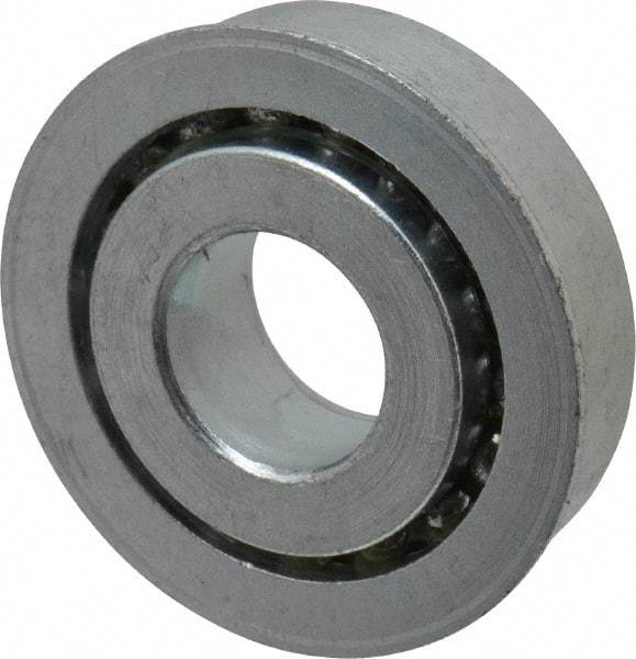 Value Collection - 3/4" Bore Diam, 1-7/8" OD, Open Unground Full Complement Radial Ball Bearing - With Flange, 1 Row, Round Bore, 1,291 Lb Dynamic Capacity - Americas Industrial Supply