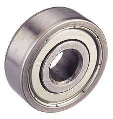 Value Collection - 7/16" Bore Diam, 1-3/8" OD, Double Shield Unground Retainer Type Radial Ball Bearing - 7/16" Wide, 1 Row, Round Bore, 915 Lb Dynamic Capacity - Americas Industrial Supply