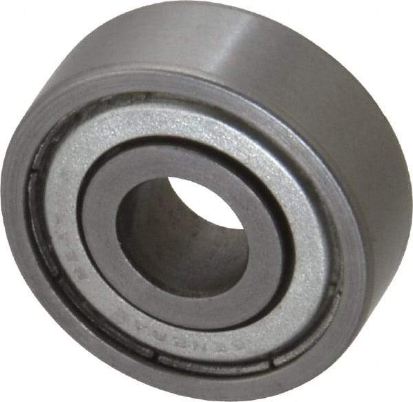 Value Collection - 3/8" Bore Diam, 1-1/8" OD, Double Shield Unground Retainer Type Radial Ball Bearing - 3/8" Wide, 1 Row, Round Bore, 691 Lb Dynamic Capacity - Americas Industrial Supply
