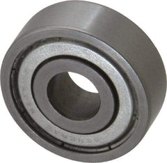 Value Collection - 3/8" Bore Diam, 1-1/8" OD, Double Shield Unground Retainer Type Radial Ball Bearing - 3/8" Wide, 1 Row, Round Bore, 691 Lb Dynamic Capacity - Americas Industrial Supply