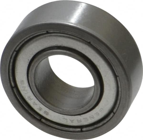 Value Collection - 1/2" Bore Diam, 1-1/8" OD, Double Shield Unground Retainer Type Radial Ball Bearing - 3/8" Wide, 1 Row, Round Bore, 691 Lb Dynamic Capacity - Americas Industrial Supply