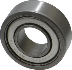 Value Collection - 1/2" Bore Diam, 1-1/8" OD, Double Shield Unground Retainer Type Radial Ball Bearing - 3/8" Wide, 1 Row, Round Bore, 691 Lb Dynamic Capacity - Americas Industrial Supply