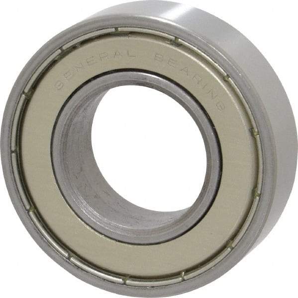 Value Collection - 1" Bore Diam, 2" OD, Double Shield Unground Retainer Type Radial Ball Bearing - 9/16" Wide, 1 Row, Round Bore, 1,749 Lb Dynamic Capacity - Americas Industrial Supply