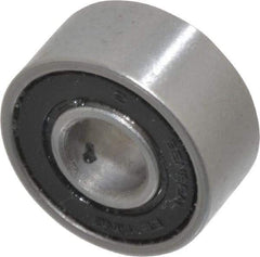 Value Collection - 1/4" Bore Diam, 11/16" OD, Double Seal Unground Retainer Type Radial Ball Bearing - 5/16" Wide, 1 Row, Round Bore, 300 Lb Dynamic Capacity - Americas Industrial Supply
