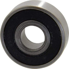Value Collection - 1/2" Bore Diam, 1-3/8" OD, Double Seal Unground Retainer Type Radial Ball Bearing - 7/16" Wide, 1 Row, Round Bore, 915 Lb Dynamic Capacity - Americas Industrial Supply