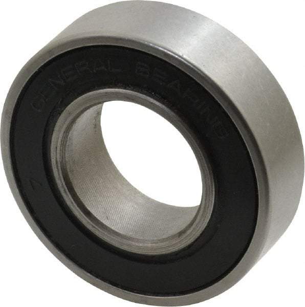 Value Collection - 1" Bore Diam, 2" OD, Double Seal Unground Retainer Type Radial Ball Bearing - 9/16" Wide, 1 Row, Round Bore, 1,749 Lb Dynamic Capacity - Americas Industrial Supply